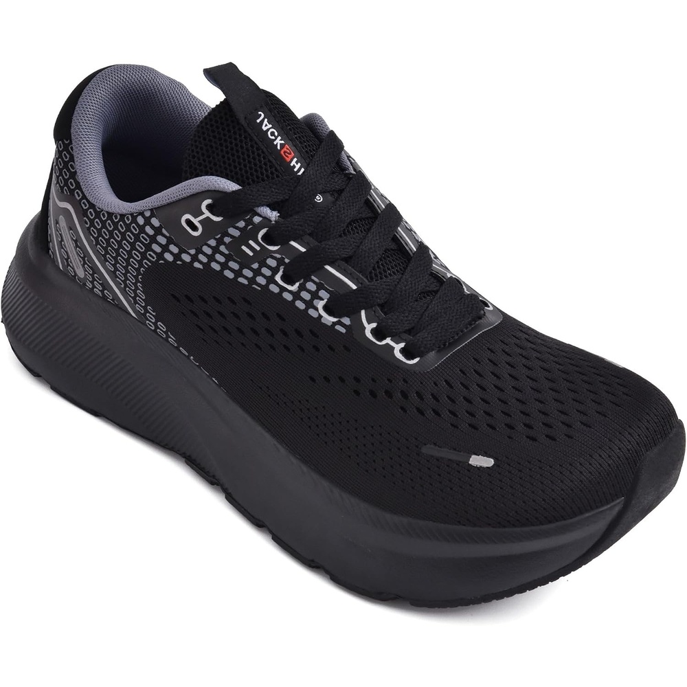 image:imageJACKSHIBO Wide Toe Box Shoes Women Orthopedic Plantar Fasciitis SneakersWide Sneaker Black