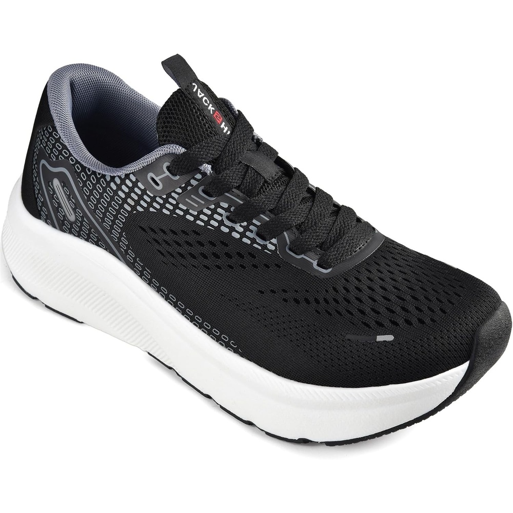 image:imageJACKSHIBO Wide Toe Box Shoes Women Orthopedic Plantar Fasciitis SneakersWide Sneaker Blackwhite