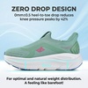 JACKSHIBO Wide Toe Box Shoes Women Orthopedic Plantar Fasciitis Sneakers(Slip on Green)