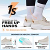 JACKSHIBO Wide Toe Box Shoes Women Orthopedic Plantar Fasciitis Sneakers(Wide Shoes Tan)