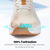 JACKSHIBO Wide Toe Box Shoes Women Orthopedic Plantar Fasciitis Sneakers(Wide Shoes Tan)
