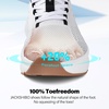 JACKSHIBO Wide Toe Box Shoes Women Orthopedic Plantar Fasciitis Sneakers(Wide Shoes Whitegray)