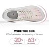 JACKSHIBO Wide Toe Box Shoes Women Orthopedic Plantar Fasciitis Sneakers(Wide Slip Almond)