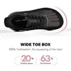 JACKSHIBO Wide Toe Box Shoes Women Orthopedic Plantar Fasciitis Sneakers(Wide Slip Black)