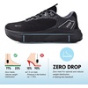 JACKSHIBO Wide Toe Box Shoes Women Orthopedic Plantar Fasciitis Sneakers(Wide Sneaker Black)