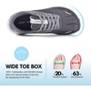 JACKSHIBO Wide Toe Box Shoes Women Orthopedic Plantar Fasciitis Sneakers(Wide Sneaker Grey)