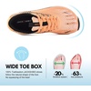 JACKSHIBO Wide Toe Box Shoes Women Orthopedic Plantar Fasciitis Sneakers(Wide Sneaker Orange)