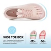 JACKSHIBO Wide Toe Box Shoes Women Orthopedic Plantar Fasciitis Sneakers(Wide Sneaker Pink)
