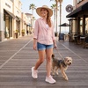 JACKSHIBO Wide Toe Box Shoes Women Orthopedic Plantar Fasciitis Sneakers(Wide Sneaker Pink)