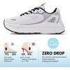 JACKSHIBO Wide Toe Box Shoes Women Orthopedic Plantar Fasciitis Sneakers(Wide Sneaker White)
